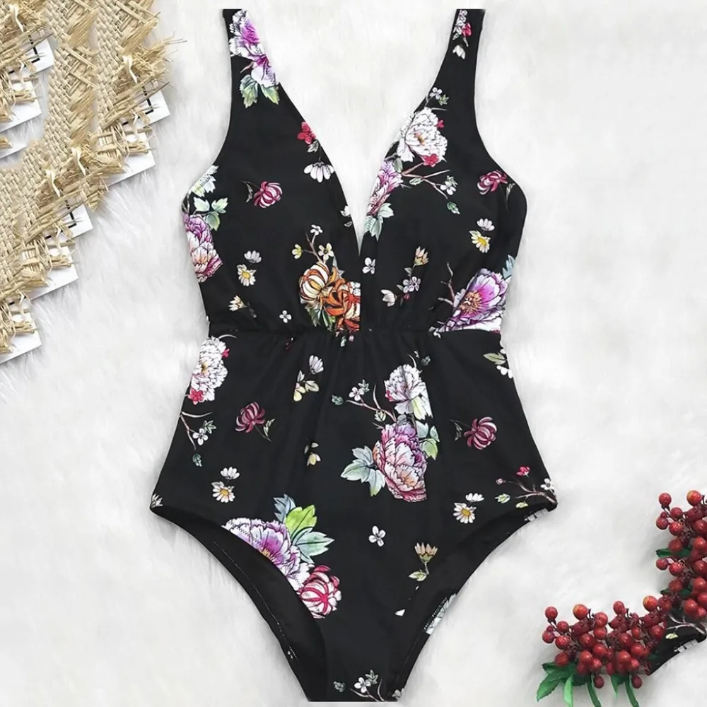 Swimsuit 2019 Swimwear Mayo Women's sexy floral print beach piece body deep V backless padded bra swimsuit swimsuit Monokini 4zg Swimsuit 2019 Swimwear Mayo Women's sexy floral print beach piece body deep V backless padded bra swimsuit swimsuit Monokini 4zg