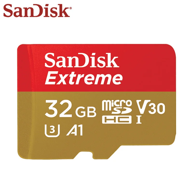 Sandisk Экстрим UHS-I microSDHC Транс флеш-карта, карта памяти Micro SD карта Micro SD класса 10 U3 100 МБ/с. флеш-карты памяти TF 32 ГБ с адаптером селфи-Стик