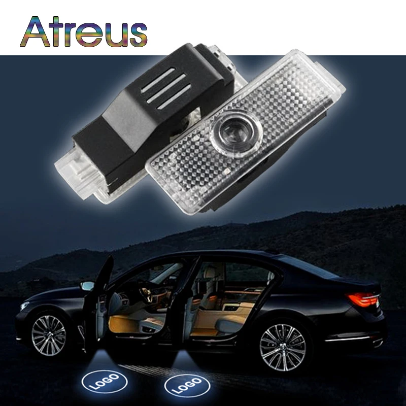 

OVERE 2X LED Courtesy Lamp Car Door Welcome Light 12V Projector For BMW E60 E63 E90 E92 E93 X1 X3 X6 M3 M5 M logo Accessories