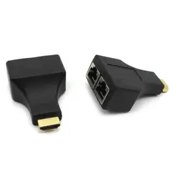 2 предмета HDMI Двойной RJ45 CAT5E CAT6 UTP LAN Ethernet hdmi-удлинитель, Ретранслятор адаптер 1080 P для HDTV HDPC PS3 STB новое поступление