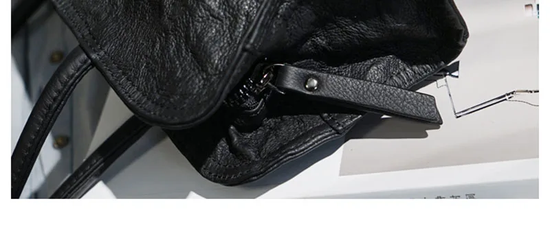 Британский стиль, Ретро стиль, модная маленькая черная сумка ручной работы из воловьей кожи, женская кожаная сумка через плечо, повседневная женская складная сумка