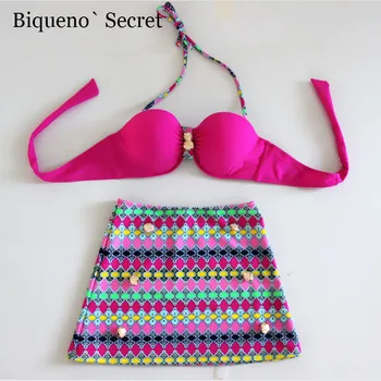 

Push Up Bikini Biquini 2018 Bandage High Waist Swimsuit Women Underwire Bikini Swimwear Plus Size Bathing Suit Maillot De Bain