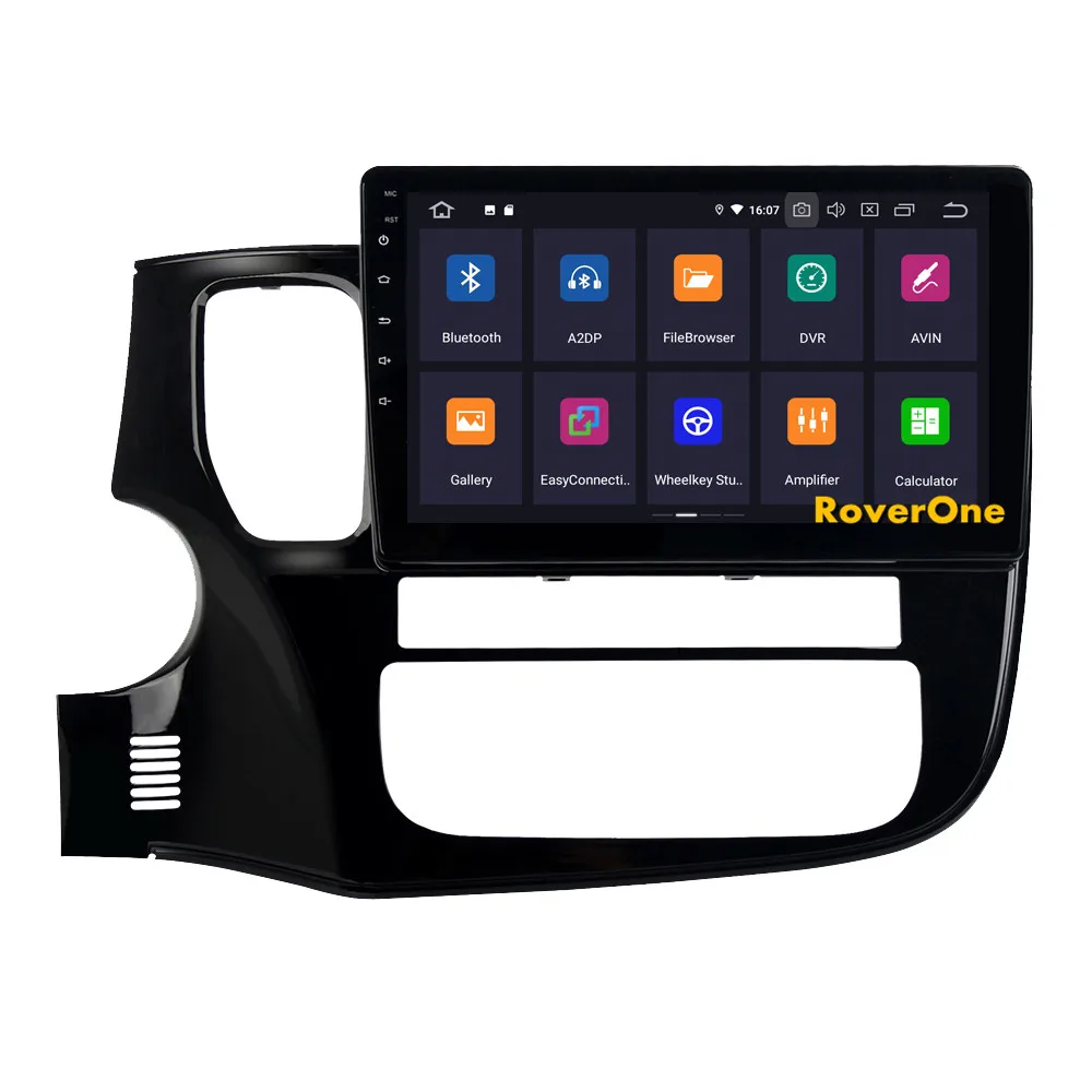 RoverOne для Mitsubishi Outlander Android 9,0 Авторадио автомобильный мультимедийный плеер gps навигация головное устройство без DVD