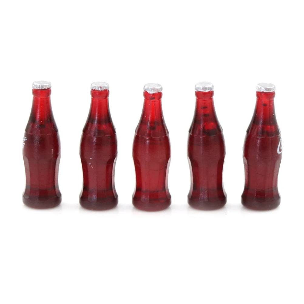 12 Coca Cola Bottles on Tray Dollhouse Miniatures Food Supply Deco