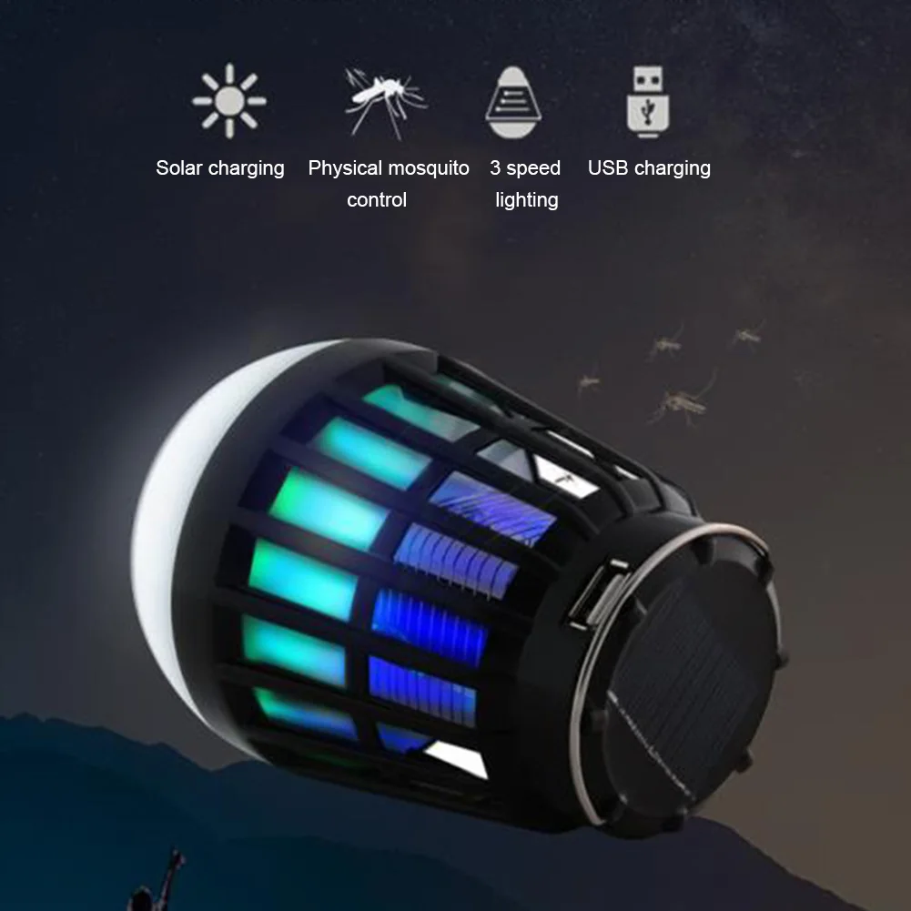 

LED Mosquito Killer Lamp Light Bulb Multifunction USB Charging Zapper Safe For Home Room SKD88
