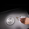 black kitchen sink double groove Handmade 304 stainless steel  seamless welding sinks kitchen vegetable washing basin black sink 5