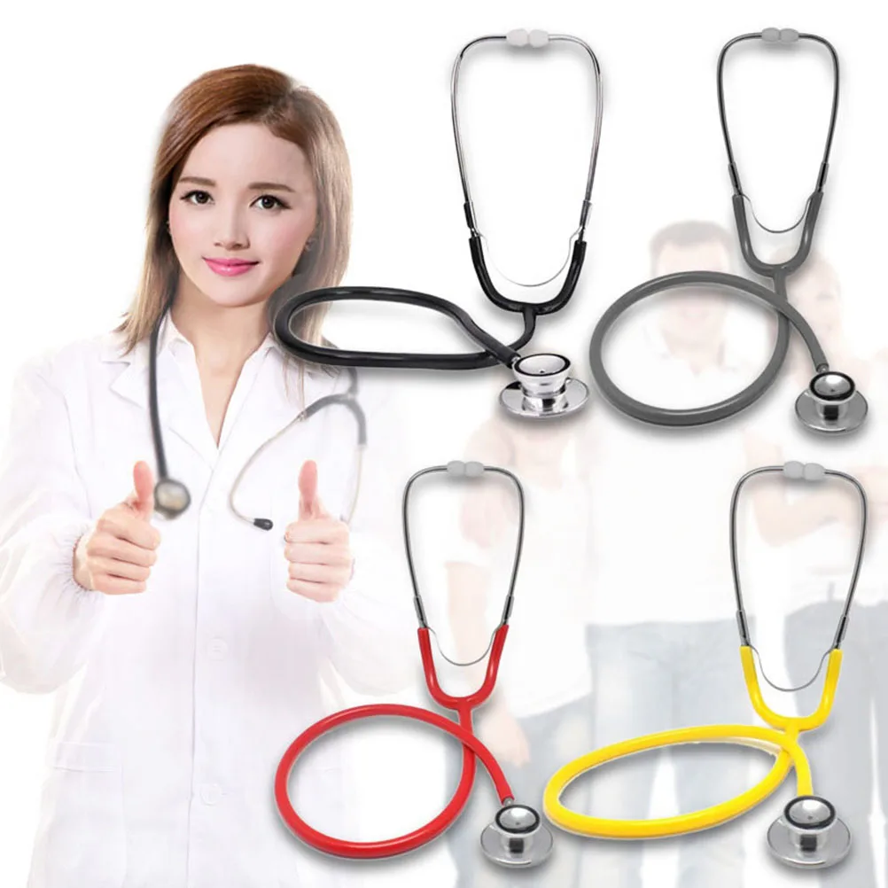 

Dual Head EMT Clinical Stethoscope Medical Auscultation Device Estetoscopio Littmann Fonendoscopio PRandom Color 1Pc