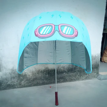 

Helmet High Quality Umbrella Long Handle Kids Plastic Head Umbrella Cartoon Sun Rain Paraguas Infantil Parasols Supplies 40D0053