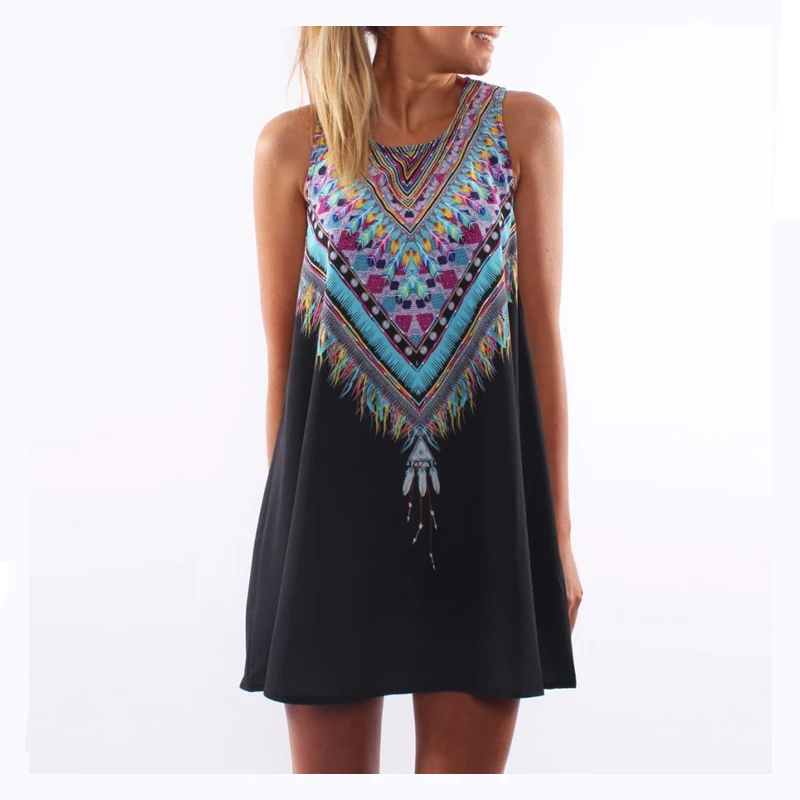 

2016 Explosion Models Hot New European, American Women 'S Chiffon sleeveless Dress AliExpress European Grand Prix European And A