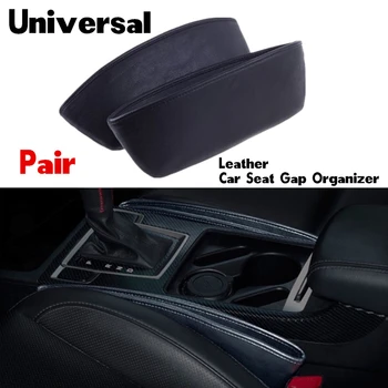 

2 Pieces Car storage bag Black PU Stowing Tidying Box Seat Pocket Catch Caddy Catcher Organizer Space Save Store Car Seat