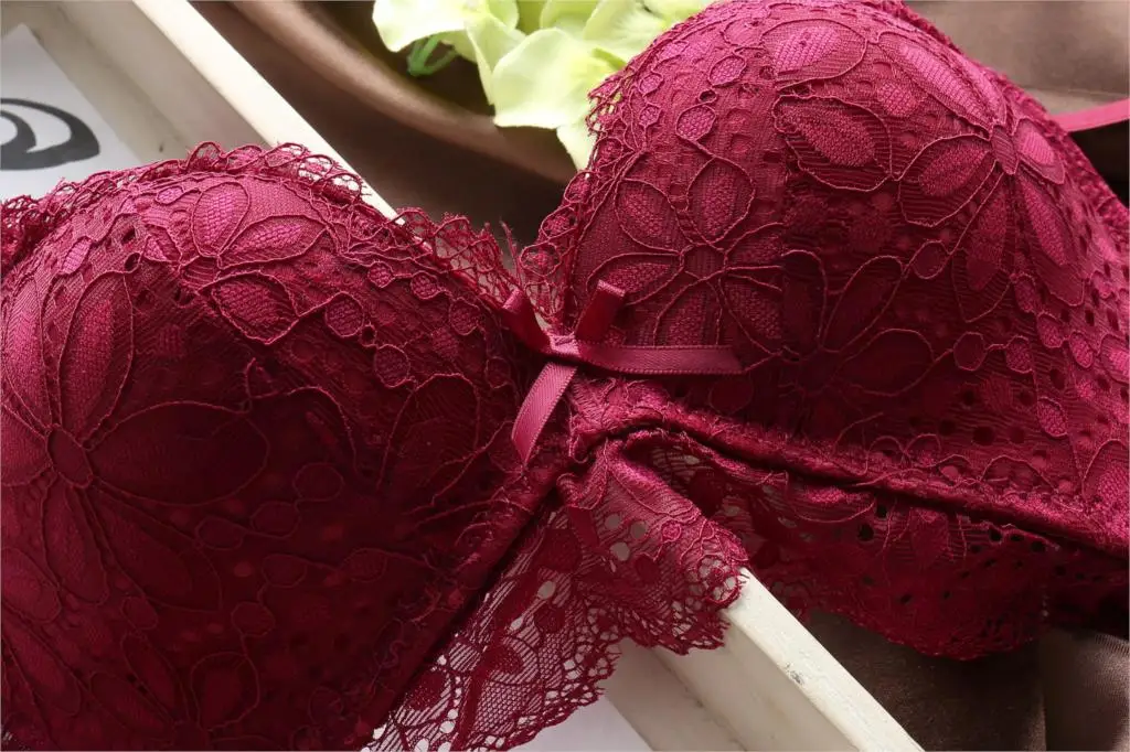 Sexy Lace Bra Adjustable Floral Lace Soft Rims Bra Set Push up Lingerie Women Underwear Sets