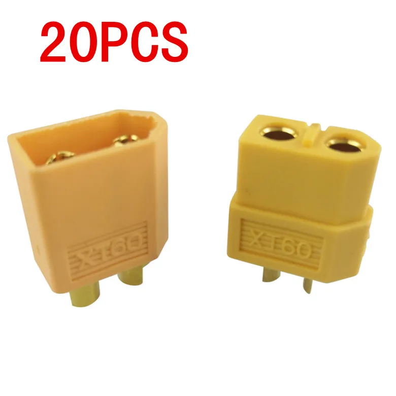 20pcs XT60 XT-60 Male Female Bullet Connectors Plugs For RC Lipo Battery (10 pair) Wholesale Dropship amass xt60u male female bullet connectors plugs upgraded from xt60 for rc lipo battery