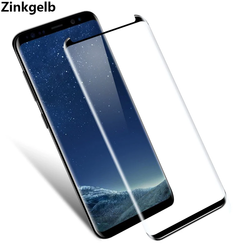 

For Samsung Galaxy S8 Plus Tempered Glass Case Friendly 3D Curved Full Cover Screen Protector Glass for S8 Plus Protective Film