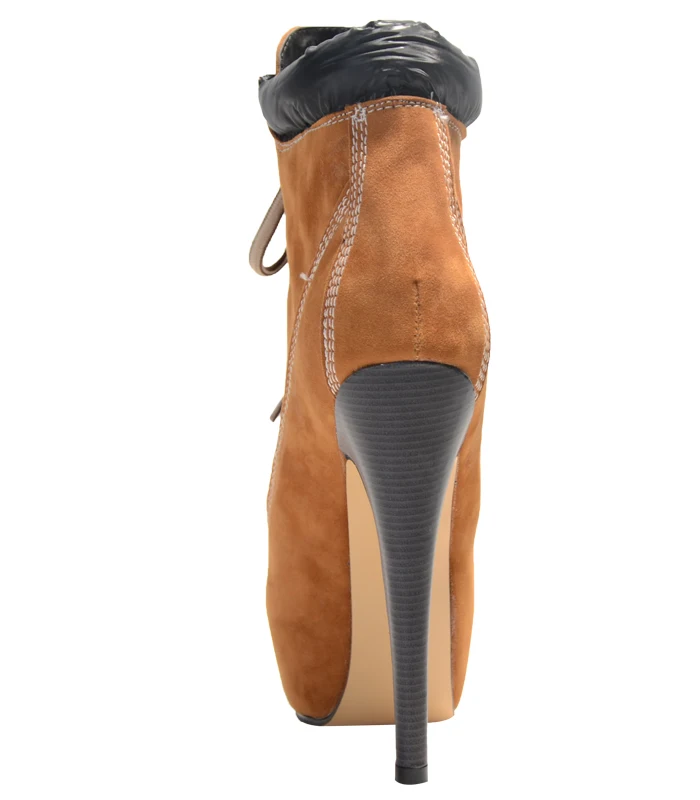 Arden Furtado/Новинка года; сезон весна; модные камуфляжные ботильоны на платформе и высоком каблуке 15 см; женские желтые ботинки на шнуровке