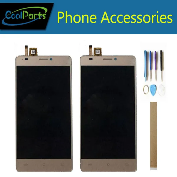 

Original Quality 5.0" For Cubot Echo LCD Display With Touch Screen Glass Digitizer Black White Gold Color With Tools Tape