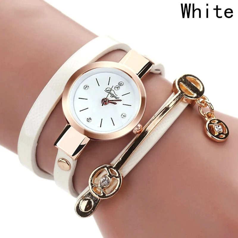 

New Duoya Fashion Women Bracelet Watch Gold Quartz Gift Watch Wristwatch Women Dress Leather Casual Bracelet Watches