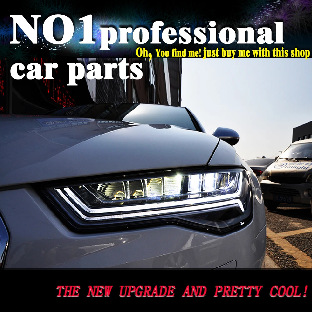 Автомобильные аксессуары для Audi A6 A6L C7 2012 2017 передние фары сборки светодиодный DRL