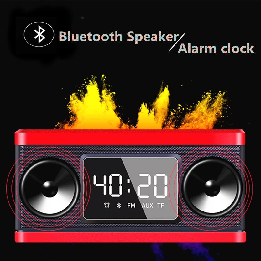 Электронный СВЕТОДИОДНЫЙ Будильник bluetooth динамик с AUX/TF картой plaback беспроводные