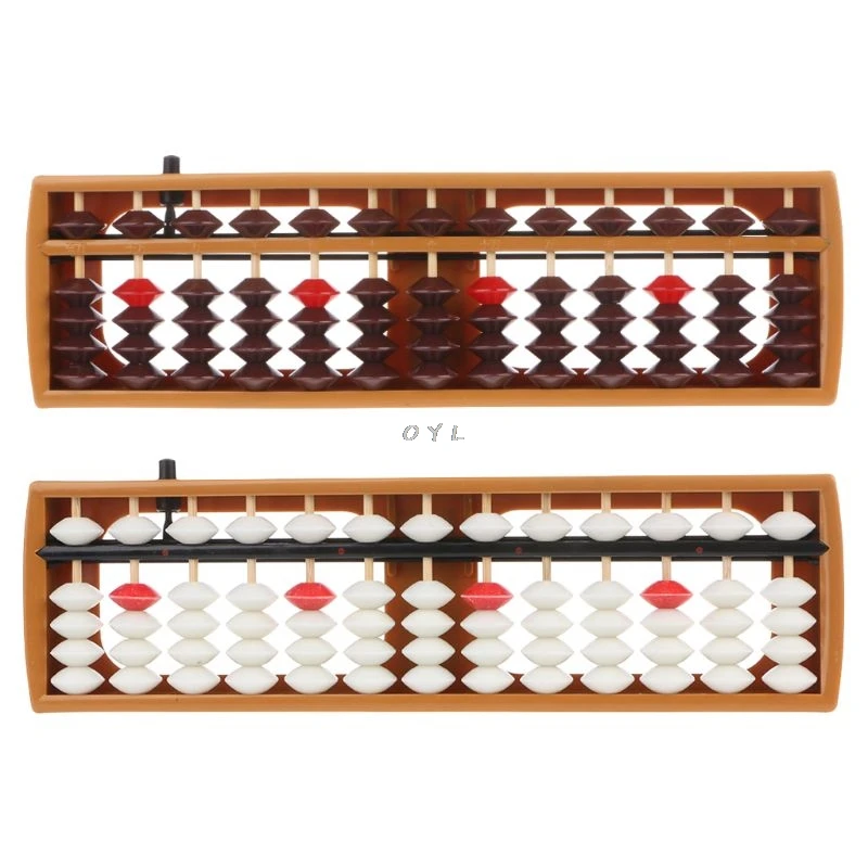 

Portable Japanese 13 Digits Column Abacus Arithmetic Soroban Caculating School Math Learning Tool