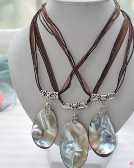 

ddh001807 wholesale 52MM gray crescent south sea mabe PEARL coffee pendant 3PCS
