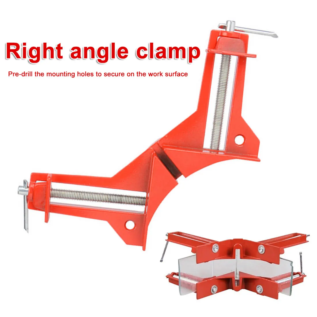 

4pcs 90 Degree Right Angle Clamp Corner Clamp Quick Fixed Fish tank Glass Picture Frame Woodworking Hand Tool