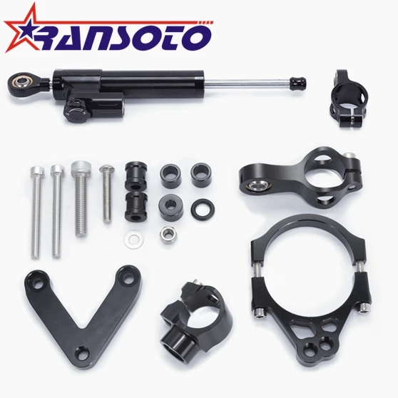 

RANSOTO Motorcycle Steering Damper Stabilizerlinear Linear Stabilizer Bracket kit For DUCATI 848 DUCATI848 2008-2010
