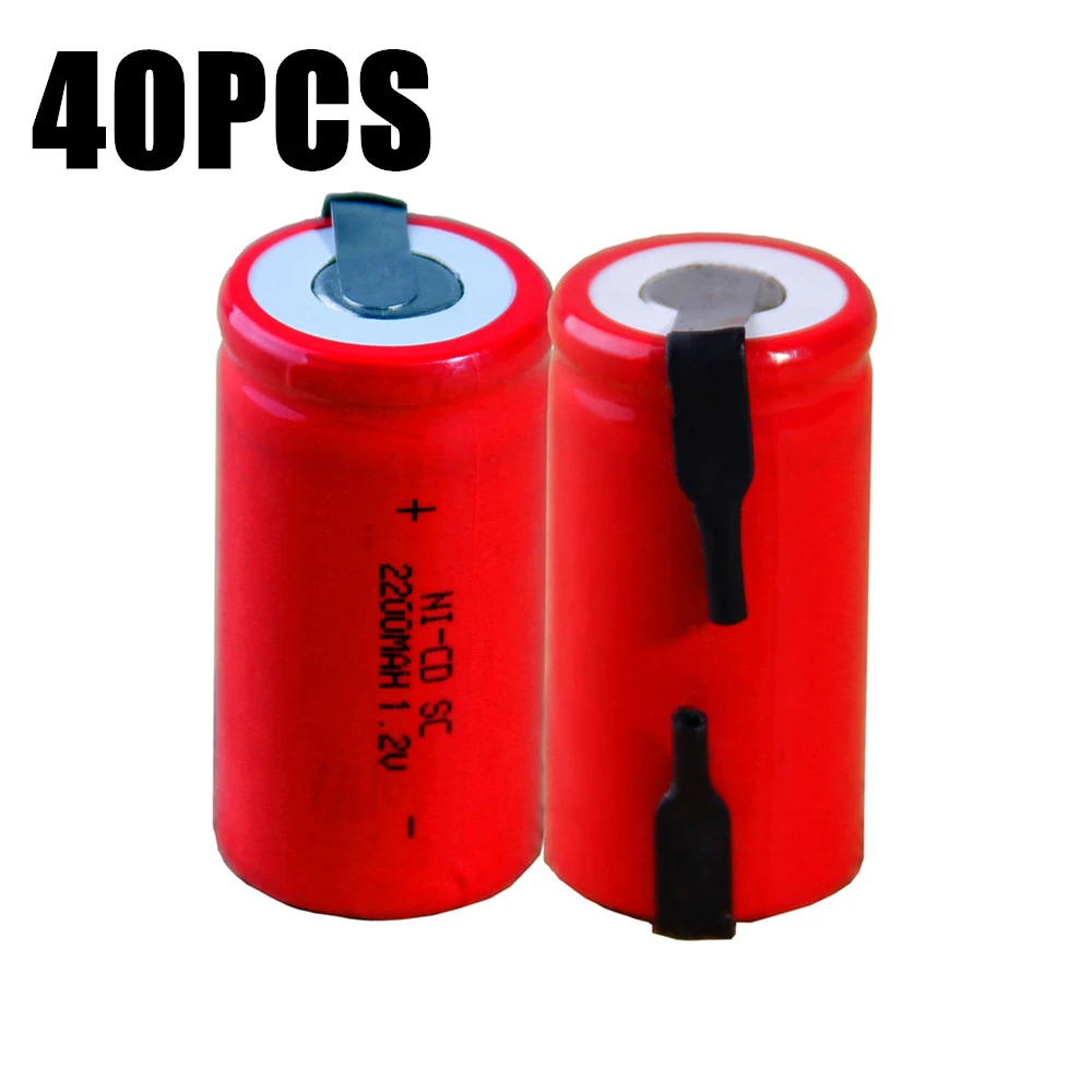 40 шт SC 2200mah 1 2 v батарея NICD аккумуляторы для makita bosch B &amp D Hitachi metabo dewalt электрической