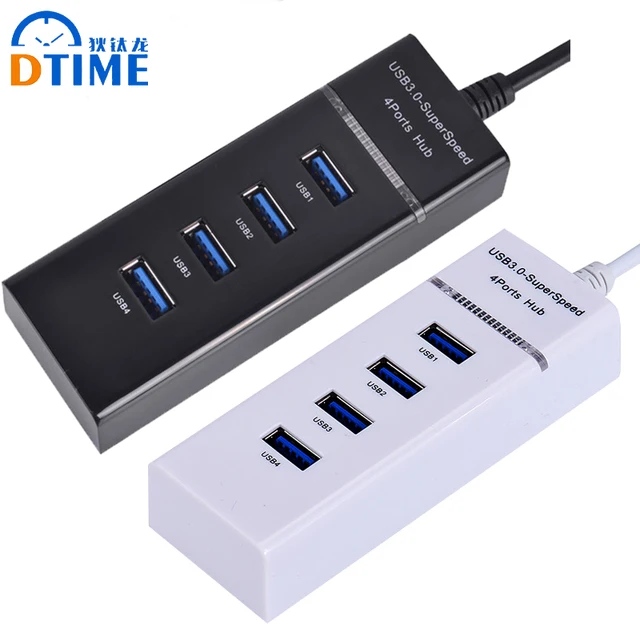 Special Price DTIME USB 3.0 Hub 4 Ports USB- Hub 5Gbps Micro USB Hub High Quality Hub USB Splitter Adapter For PC Laptop Computer Peripherals