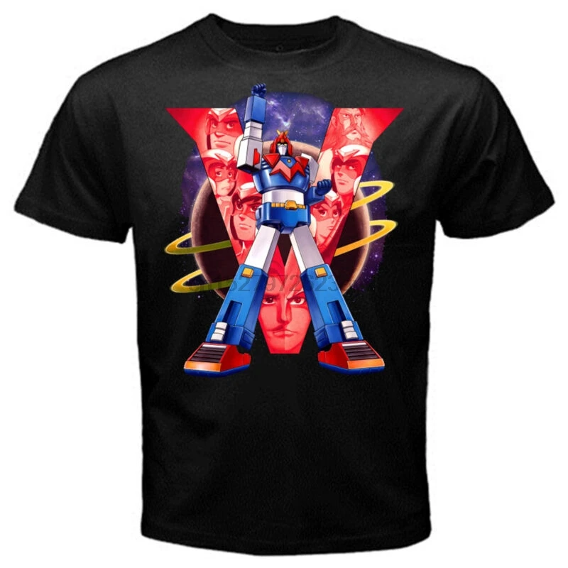 Футболка с надписью Voltes planet robot mecha japan аниме сериал черный | Мужская одежда
