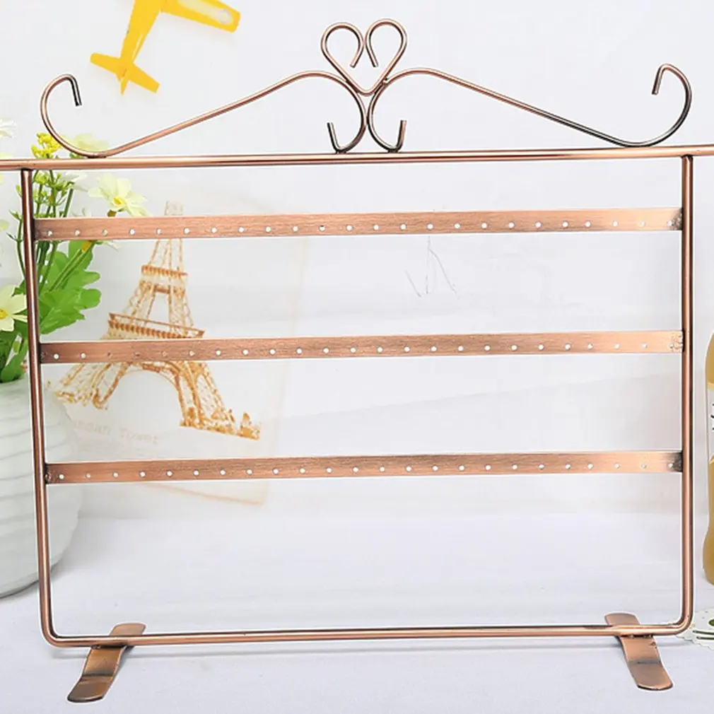 72 Holes Earrings Ear Studs Display Holder Stand Showcase Metal Jewelry Organizer Rack Flat Earring Holder 72 Holes Earrings Ear Studs Display Holder Stand Showcase Metal Jewelry Organizer Rack Flat Earring Holder