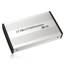 NI5L Новый 3.5 дюймов с Интерфейсом USB 2.0, SATA Внешний ЖЕСТКИЙ диск HD Жесткий Диск Корпус Дело Серебряный