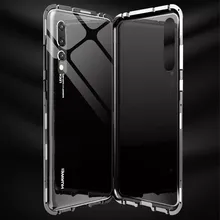 

Magnetic Adsorption Metal Flip Phone Case For Huawei P20 Pro Aluminum Metal Case For Huawei P20 Lite P20 Tempered Bumper Coque