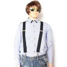 4 зажима кожа Эластичный X подтяжки мужской свадебный костюм рубашка фиксирующий Зажим на подтяжках брюки регулируемый ремень держатель ремень набор