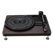 Reproductor Retro de registro de Color de madera 33RPM Audio portátil gramófono disco giratorio vinilo Audio RCA R/L 3,5mm salida USB DC 5V