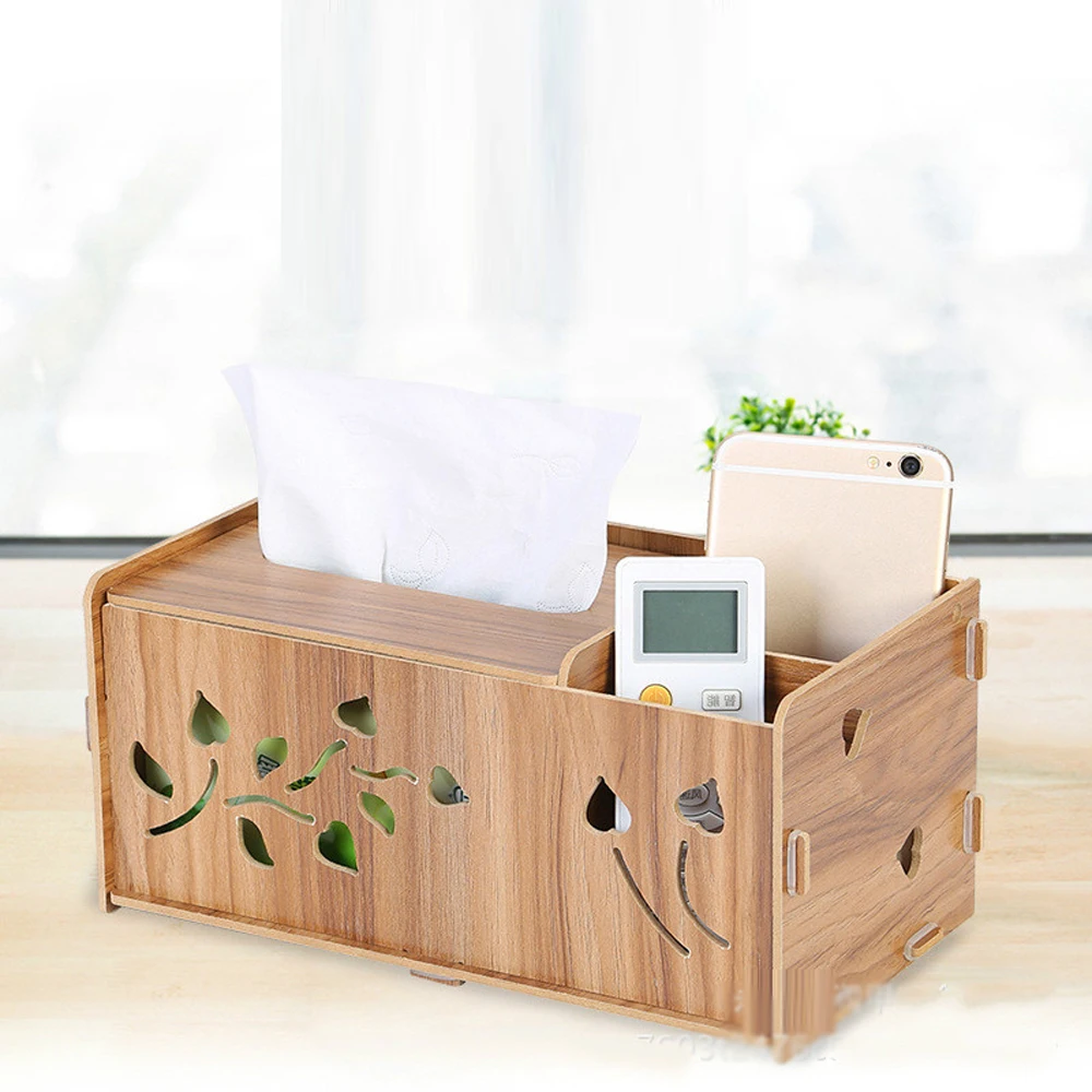 

A1 Wood tissue box bathroom tissue box living room desktop multi-function remote control finishing storage box wx11081041