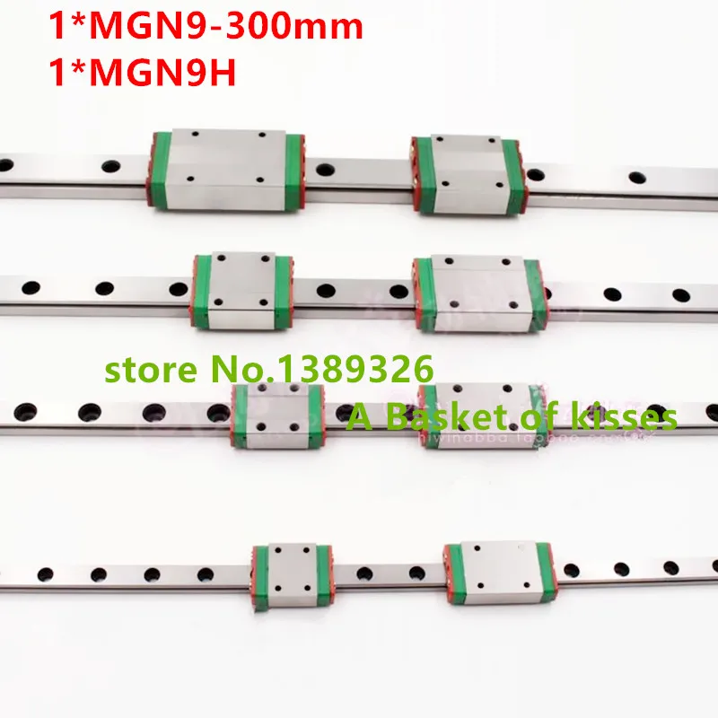Free shipping 9mm Linear Guide MGN9 L 300mm linear rail way MGN9H Long linear carriage for