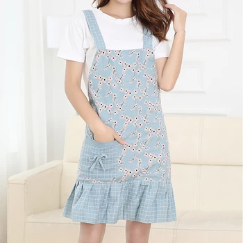 

Waterproof apron kitchen oil-proof home nail beauty shop overalls cute adult overalls women