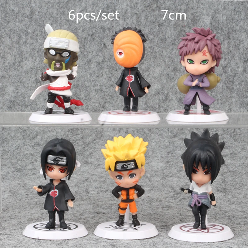 7 см Наруто доставка Tobi модель Uchiha Itachi игрушка фигурка Гаара Саске убийца B ПВХ