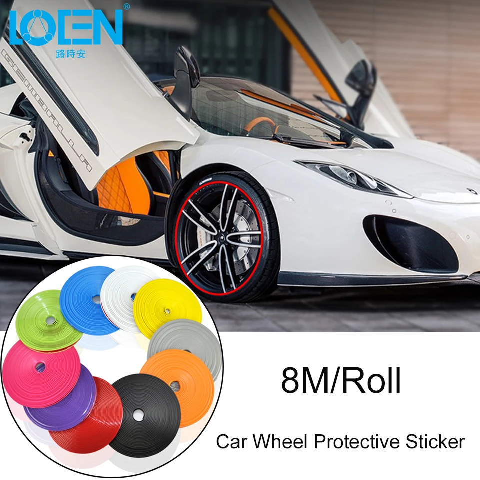 Car Wheel Rim Protector AntiCollision Sticker Hub Trim Tire Decor