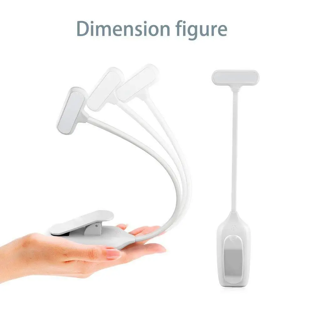 

LED Book Lights Rechargeable Clip On Light 3 Lighting Modes 9 LEDs Eye Protection Reading Lamp Up to 40 Hours Reading