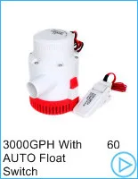 1100GPH mini boat bilge pump 12v bilge pump 12 v 24v dc 10A submerse kayak rule water electric 1100 gph volt garden rinse Wash