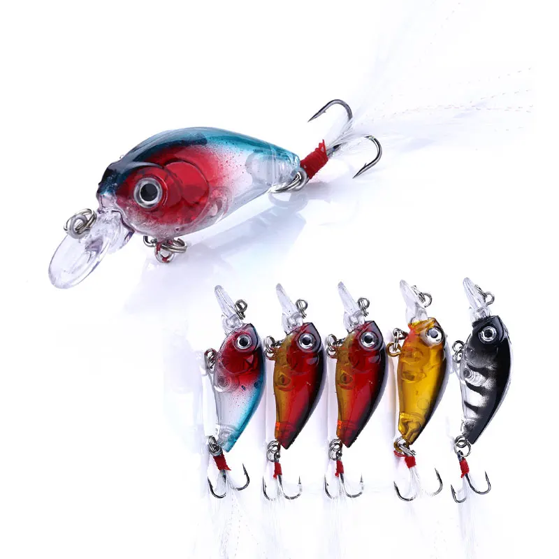 

1pcs 45mm 4g Crankbait Fishing Lure Artificial Hard Bass Fishing Wobblers Japan Topwater Minnow Fish Lures Fishing Tackle