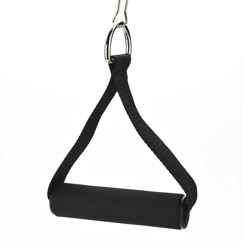 2PCS D Ring Pull Rope Handle Arm Tricep Pulldown Training Rope Handle V