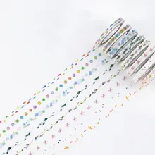 0.5CM Wide Fresh Style Various Patterns Slim Washi Tape DIY Scrapbooking Sticker Label Masking Tape School Office Supply
