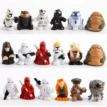 18PCS/Lot Star Wars Figures Mini Size Stormtrooper Jabba The Hutt Palace Darth Sidious R2d2 R2-D2 Action Figure Model Toys 3cm