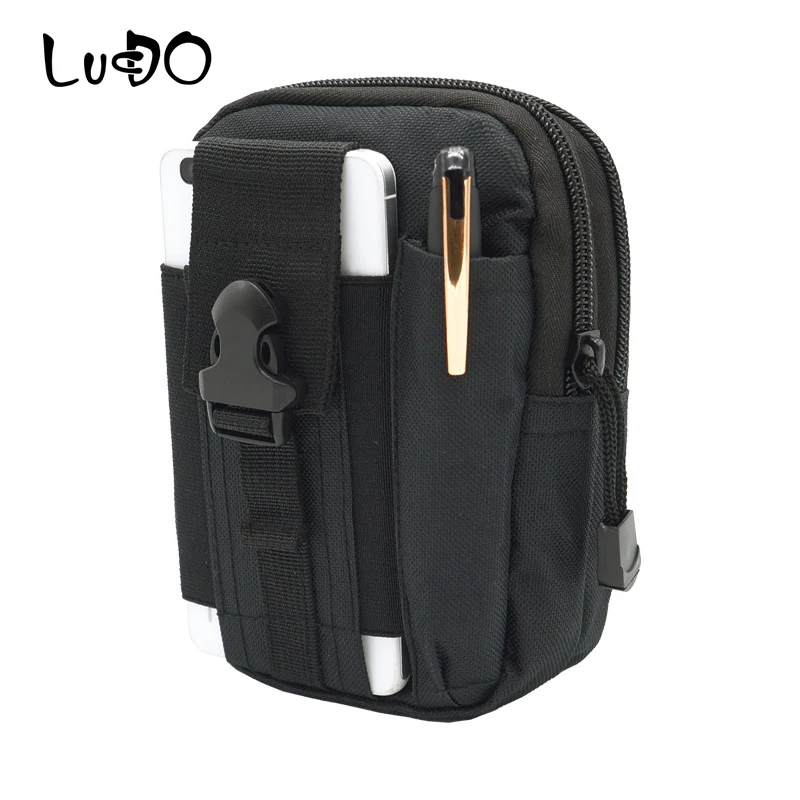 

LUCDO Men Waist Pack Waterproof Casual Army Military Molle Belt Waist Bags Nylon Mobile Phone Wallet Travel Pouch Small Bum Bags