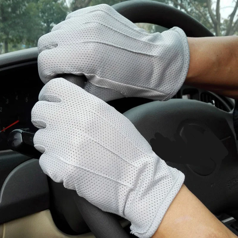 New Men's Summer Outdoor Sports Fitness Cycling Sunscreen Short Sun Gloves Thin Cotton Fashion Touch Screen Driving Gloves L20 cycling gloves sports gloves sunscreen gloves cotton gloves male gloves