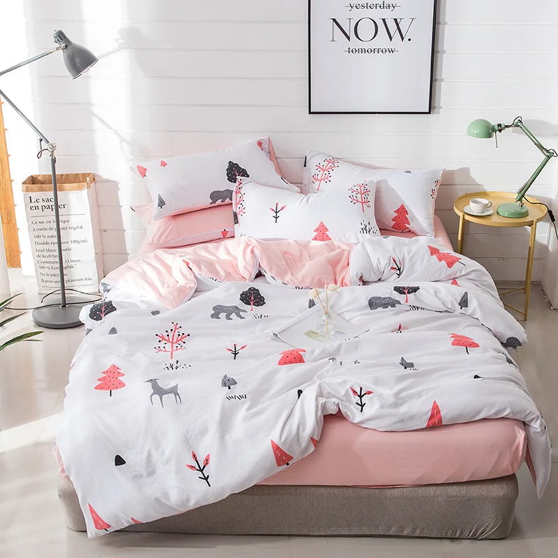 Luxury Bedding Set Washable Bed Linen Twin Queen King Size Fresh