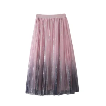 

Princess Sweet Skirts For Girls Long Tutu Skirt Women Plastic High Waist Long Skirts Bling Bling Skirt Mujer J#