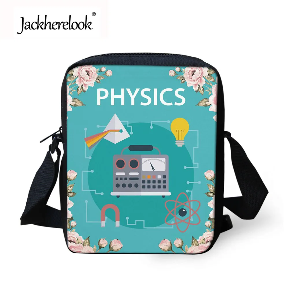 

Jackherelook Drop Shipping Casual Women Messenger Bags Small Handbags Cartoon 3D Physics Prints Ladies Tote Shoulder Bags Bolsas